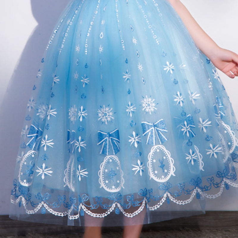DISNEY infant designer clothes childrens designer clothes Elsa Princess dress Girls' dress for Children's Day performance girls puffy dress 