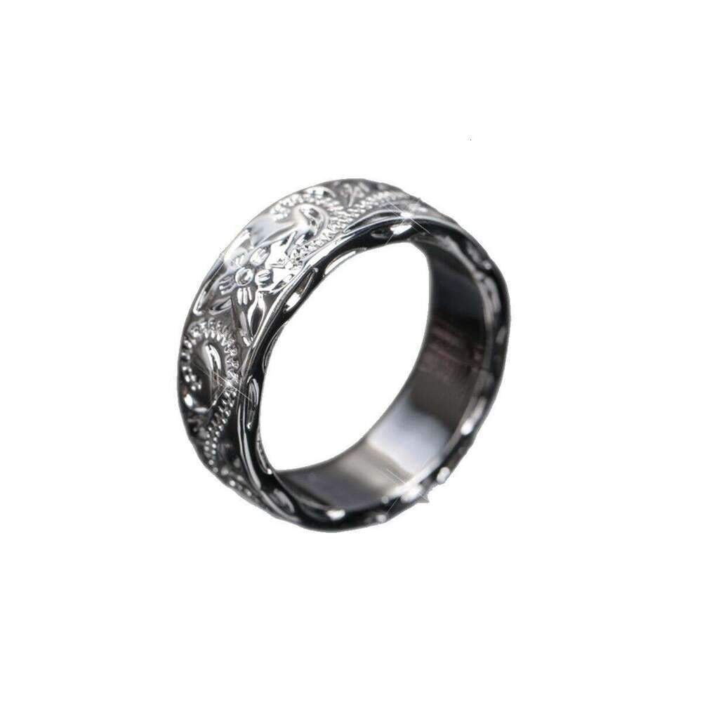 New minimalist relief vine for women's niche fashion ring accessories