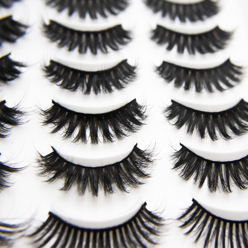 48 pairs of 6 styles of mixed fluffy curly false eyelashes eye-catching thick 5D false mink eyelashes multiple packs 250108