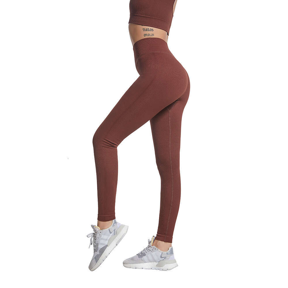 DHEssentials New Solid Color Thread Seamless Yoga Women's Tight Sports Fitness Outwear 9% Bottom Pants