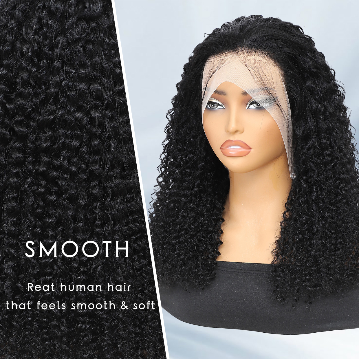 Brazilian Lace Front waterwave wigs: wigs human hair 360 Full Head of Pre-Pulled Curls & Baby Natura Hair