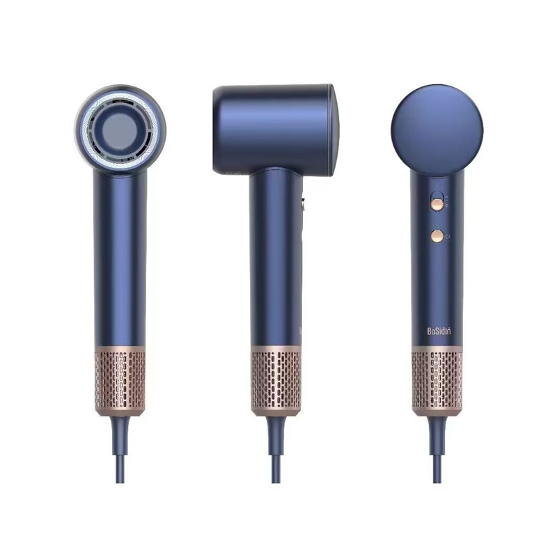 2025 Bosidin Hair Dryers Hair Care Electric Hair Drier Quickdry Safety Egative Ionic Professional Salon Blow Powerful Travel Home Free Shipping Blue C