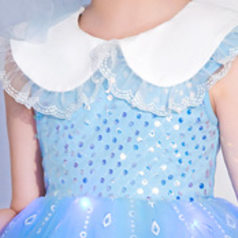 DISNEY infant designer clothes childrens designer clothes Elsa Princess dress Girls' dress for Children's Day performance girls puffy dress 