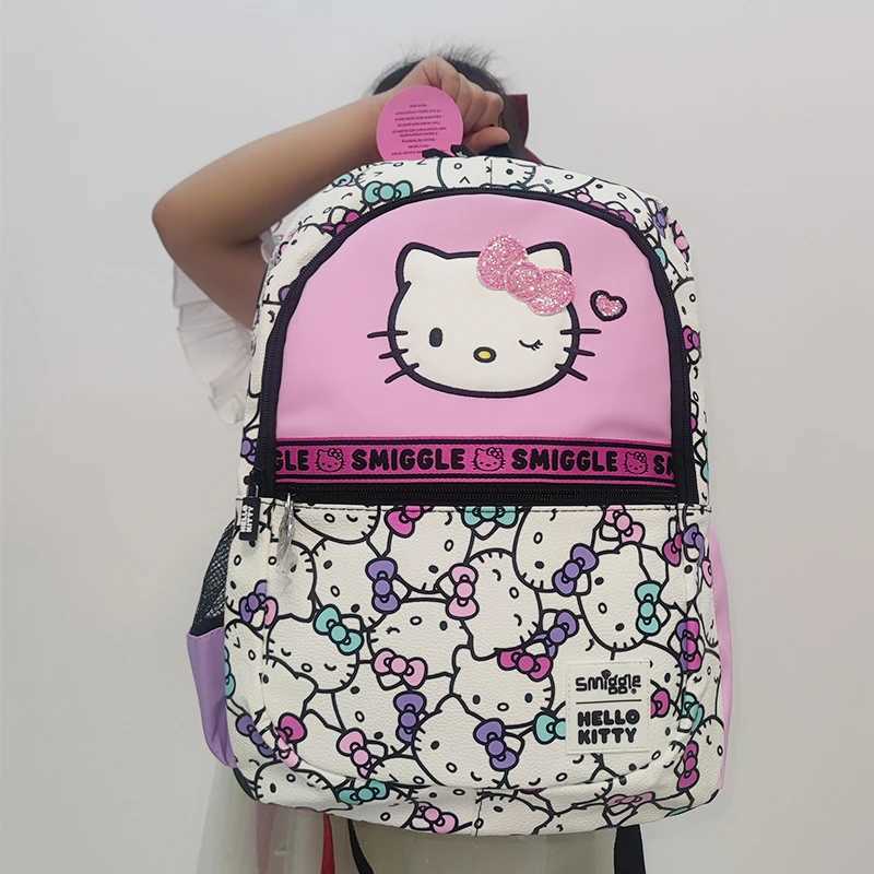 Sanrio Hot Sales New Australia Smiggle Hello Kitty Cartoon Series Children School Bag Anime Backpack Student Gift w250624