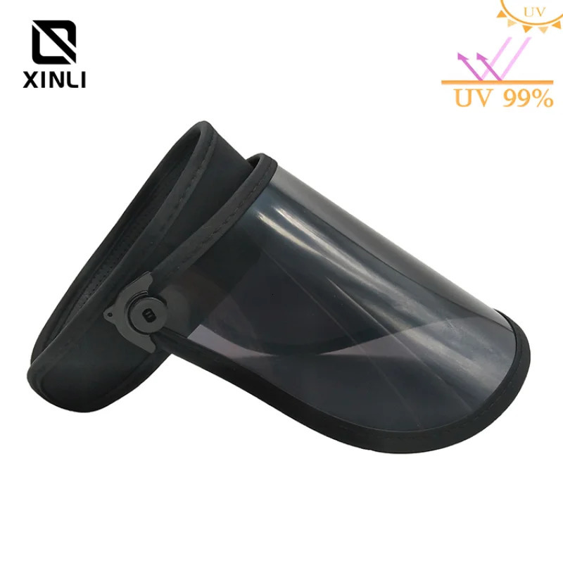 Summer Long Beach Hats Woman Black Transparent Adult Outdoor UV Protection Travel Golf Cap Sun Visor for Men Sun Cap Sunscreen250522