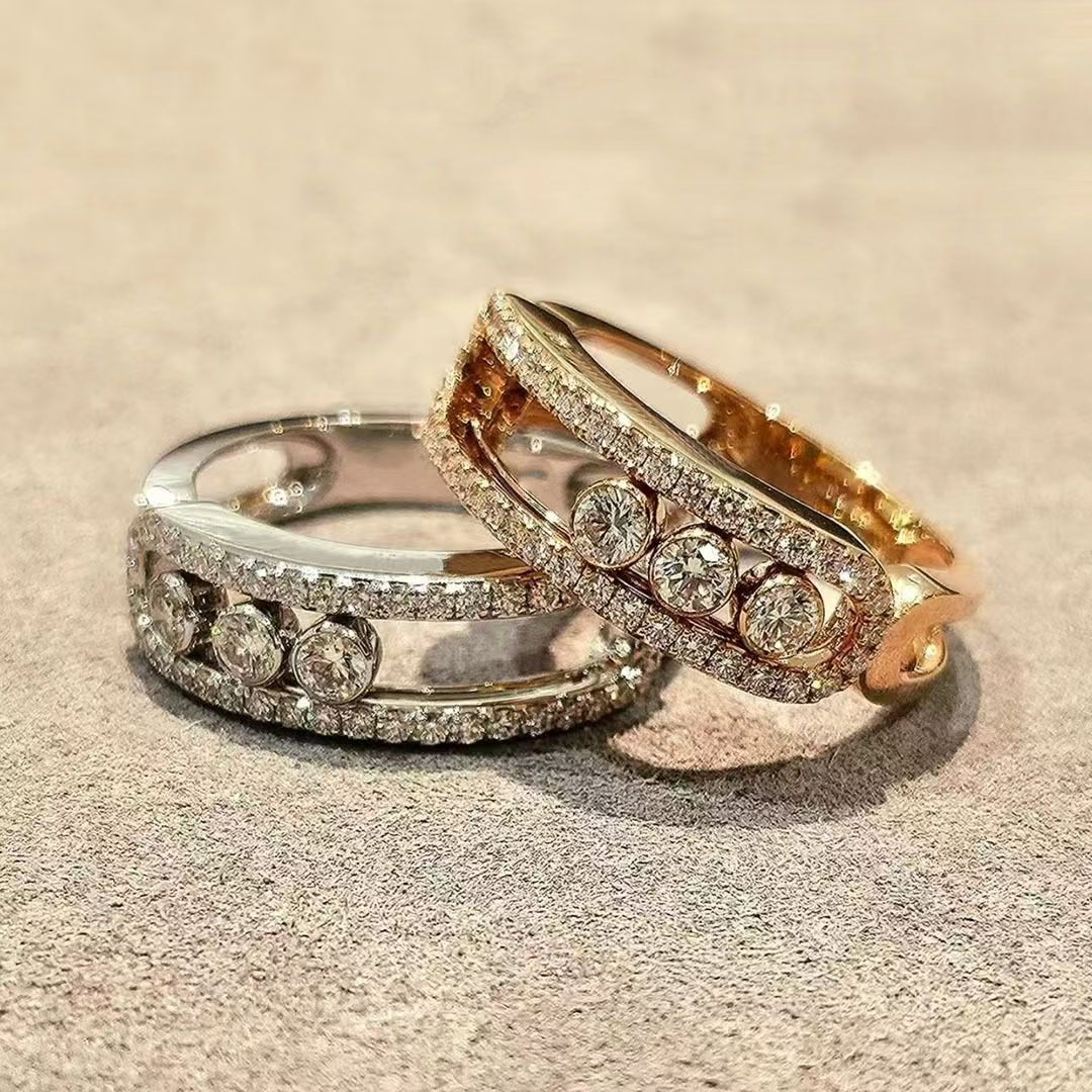 Ring designer ring Luxury rings jewelry Wedding Rings letter design Rings diamond Gifts Jewelry bridal Versatile Styles Gift Box szie 6-10 very nice