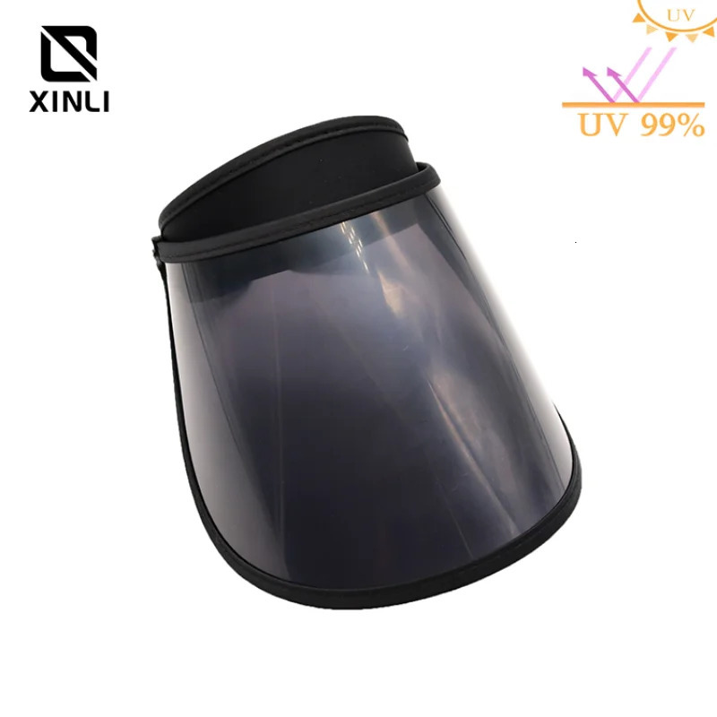Summer Long Beach Hats Woman Black Transparent Adult Outdoor UV Protection Travel Golf Cap Sun Visor for Men Sun Cap Sunscreen250522