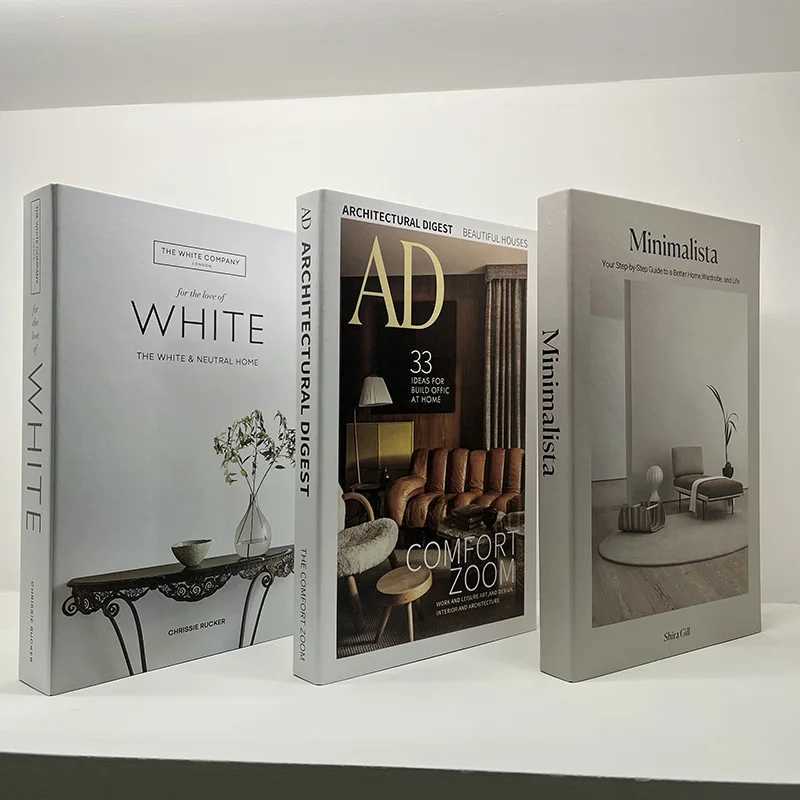 3pcs/Set Fashion Fake Books Decoration Luxury Decorative Book Designer Living Room Decoration Simulation Books Home Decor Gifts Y250524