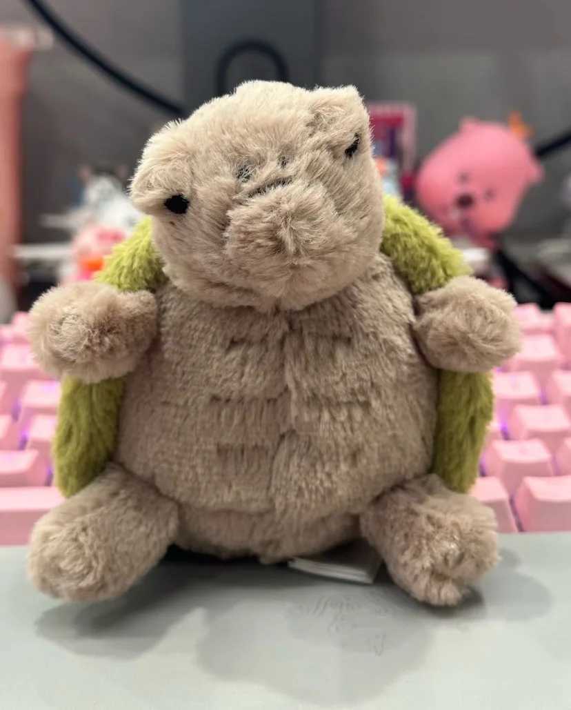 Jellycat Mr. Timmy Turtle Pendant Keychain - Cute Plush Toy for Girls Baby Soothing Accessory W250524