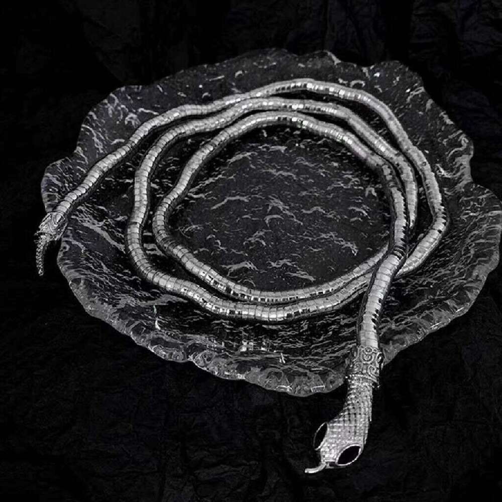 Entangled personality dark earth cool opening casual shape snake shaped exaggerated design female necklace collar