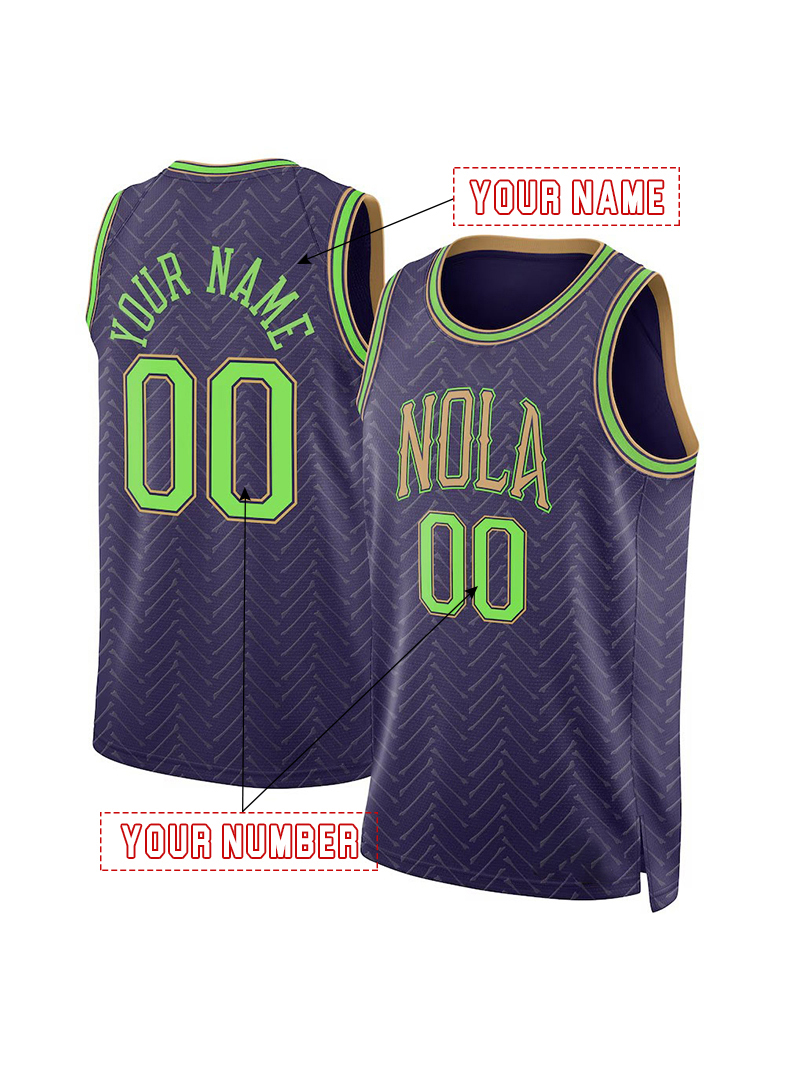 WILLIAMSON 1 2025 City Edition Basketball INGRAM 14 DANIELS 11 McCCOLLUM 3 MURPHY JONES 5 Custom Jerseys Sweatshirt - Embroidered Hygroscopic