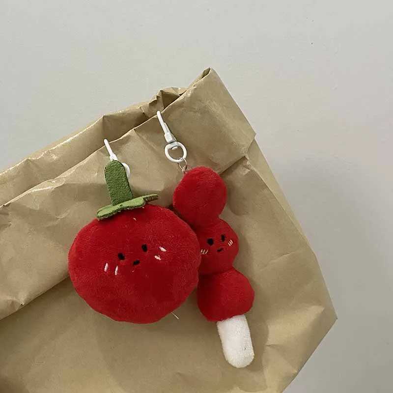 Funny Food Toy Keychain Plush Simulation Food Potato Croissant Plush Toy Pendant Cute Girls Gift Pendant Accessories Ornament W250526