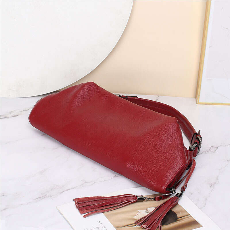 Tote Bag New Top Layer Cowhide Shoulder Genuine Leather Bag Handbag Simple Tassel Women S Bag Lady Bags