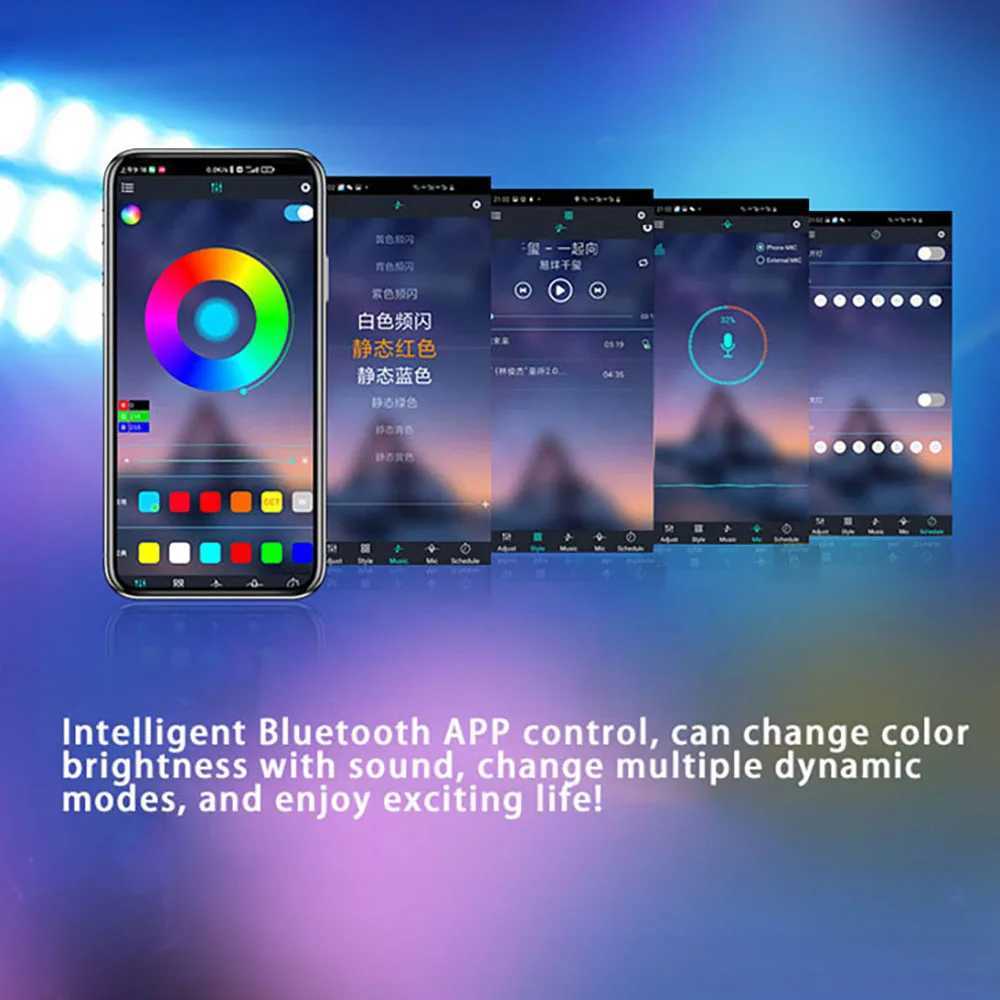 Color RGB 5050 LED Bar Light Bluetooth Application Control Chasing Effect Flexible Light With Diode And TV Backlight Room Decora W250524