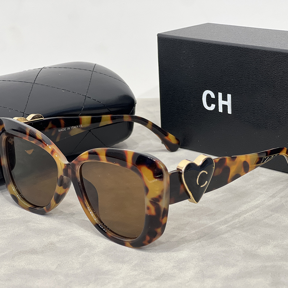 Top lunettes ch5519 Sunglasses Luxury Designer Square Tortoise Shell Glasses For Women And Men High Quality Cat Eye Sunglasses With Glasses Case