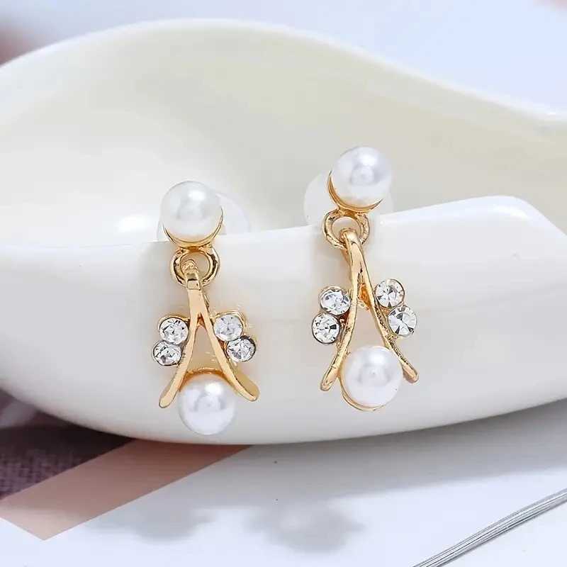 4 Pcs/set Fashion Retro Womens Jewelry Set Rhinestone Artificial Pearl Wedding Party Bride Wedding Necklace Bracelet Earrings XJ250524