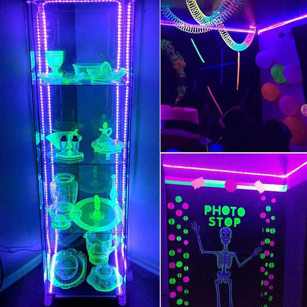 UV Led Strip light 5V UVA Light 395-405nm SMD2835 Ultraviolet Ray LED Diode Ribbon Purple Tape Lamp USB With Switch 60LEDs/m W250524