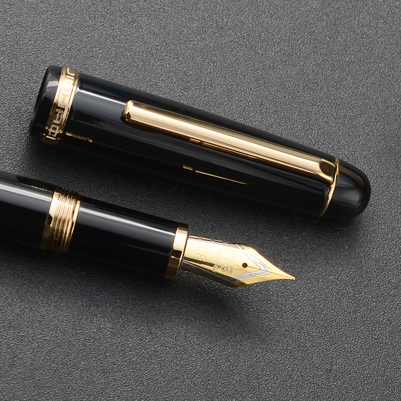 1pcs Jinhao X350 Black Metal Fountain Pen with Converter EF Nib Golden Clip Ink Pen for Business Office Gift School Office supplies Ink Pens no ink