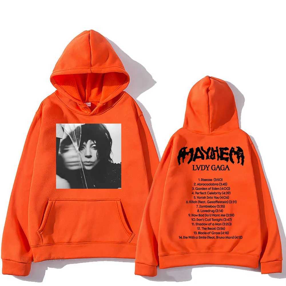 New Album Mayhem Lady Gaga Hoodies Clothing Men Sweaters Hooded Men Women Clothing Long Sleeve Graphic Printing Hoodie Moletom W250524