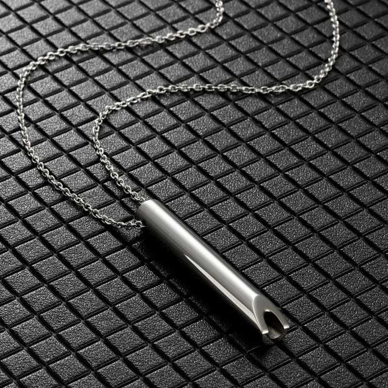 Stainless Steel Anxiety Breathing Necklaces Str Relief Metion Necklaces Yoga Ritual Quit Smoking Anxiety Relief Jewelry XJ250524