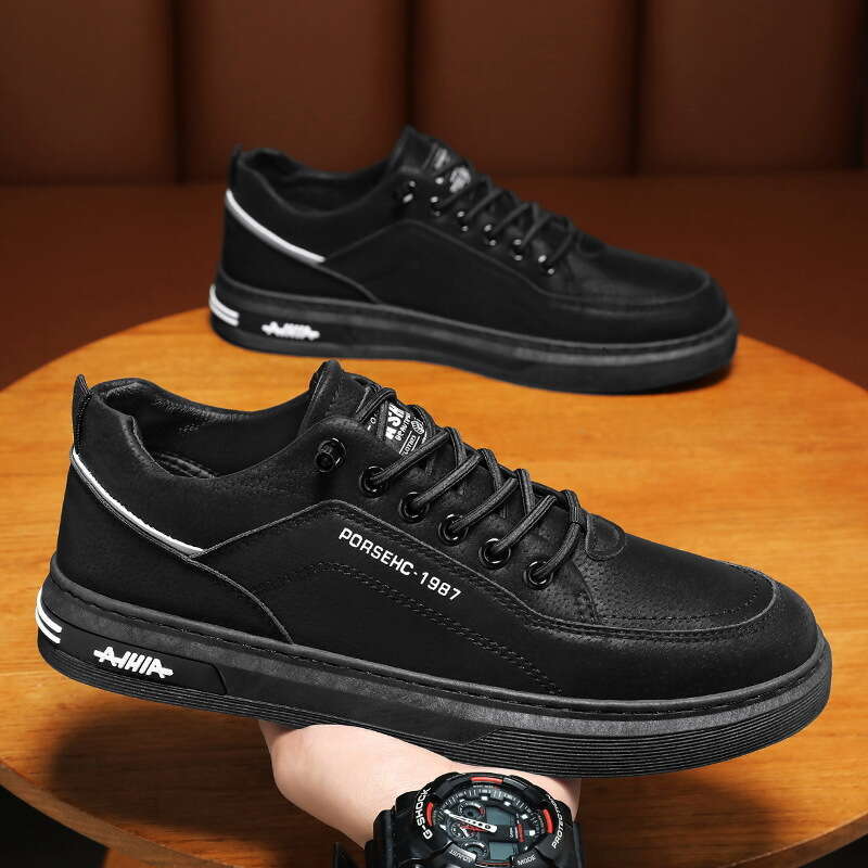 Spring And Autumn Men's Shoes New Breathable Construction Site Labor Protection Shoes Men's Trendy Versatile Anti Slip Sports Shoes Casual B