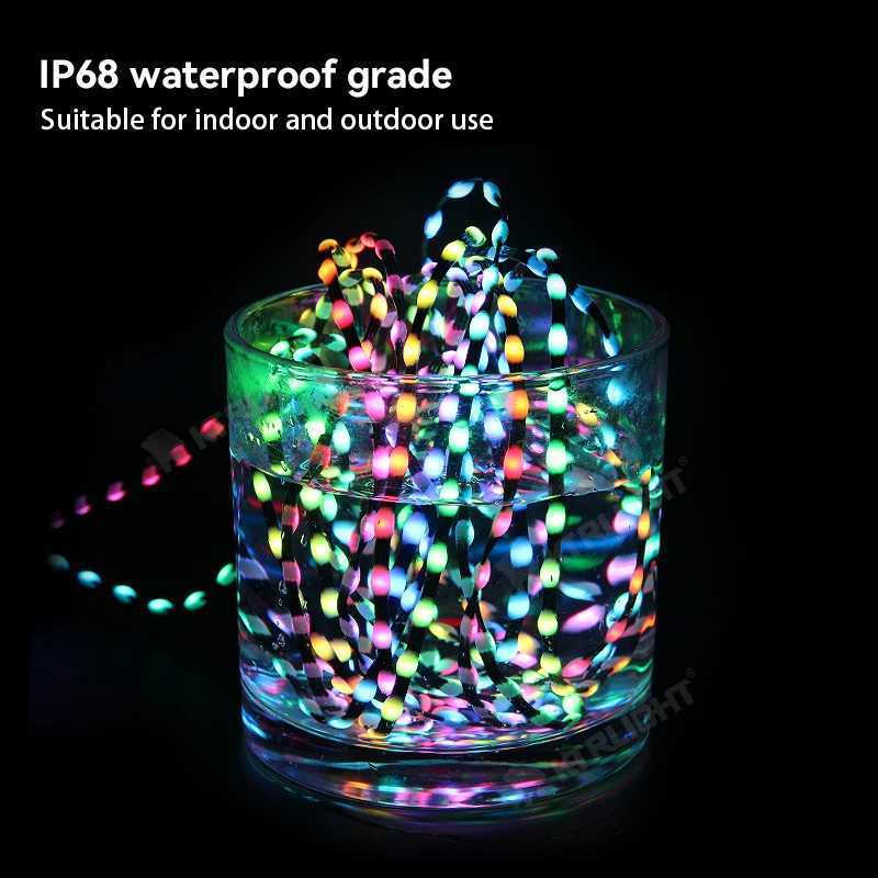 fairy lights 5V WS2811 WS2812 3PIN Black Wire LED String Lights Dream Color RGBIC Addressable Individually ramadan lights W250524