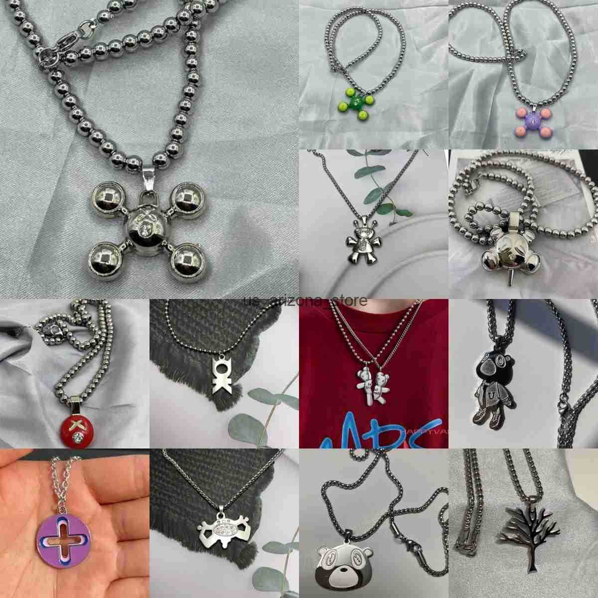 designer necklaces for women Y2K Chroma HOMER FRANK OCEAN necklace Lucky Clover Necklaces Bevel Cut Enamel Gradient Drop Glaze Necklace jewelry gift Q250524