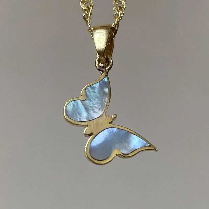 Train Stainl Steel Pendant Necklace Shell Inlay Exquisite Shinny Necklace for Women Waterproof Jewelry Gift XJ250524