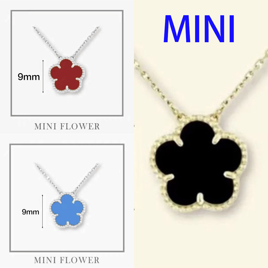 necklaces designer mini clover necklace designer jewelry women wholesale necklace Vintage fashion 9mm necklaces jewlery designer for women necklace gifts