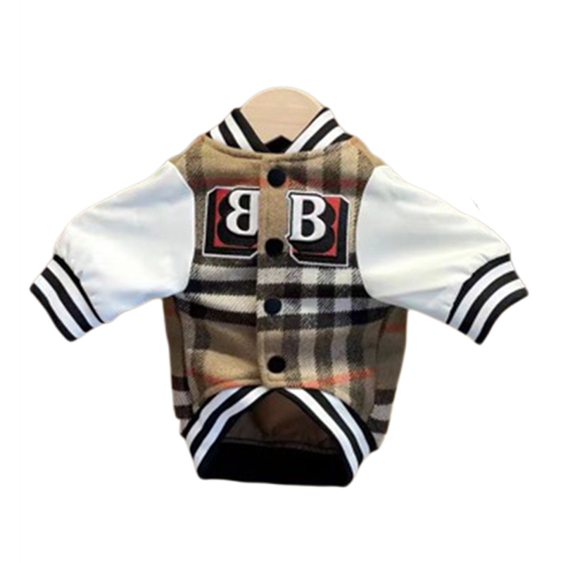 Dog Winter Clothes Striped Grid Dog Baseball Jacket for Small Dogs, Thickened Inner Lining Dog Jacket Warm Winter Windproof Jacket for Puppy, Chihuahu