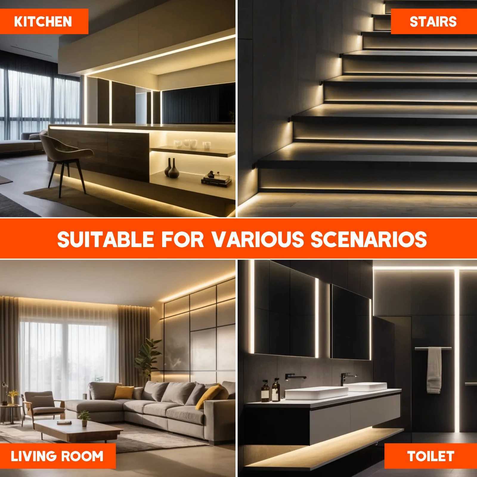 DC 12V Neon Strip 2835 120Leds/M Home Garden Decor White/Blue/Pink/Yellow/Green/Red Flexible Ribbion Rope LED Strip W250524