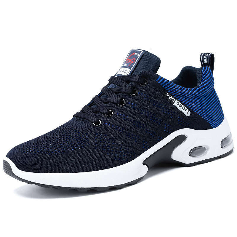 Lightweight And Wear-resistant Air Cushion Shoes, Casual Mesh Shoes, Running Shoes, Plus Size Men's Shoes, Summer Fly Woven Breathable Sports Des