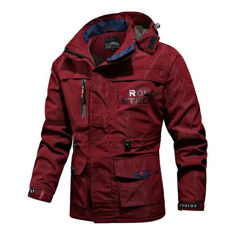 Mens Spring Autumn Jackets Casual Outwear Hiking Windbreaker Hooded Coats Fashion Men Cargo Bomber Jackets Mens Clothing 2024 W250524