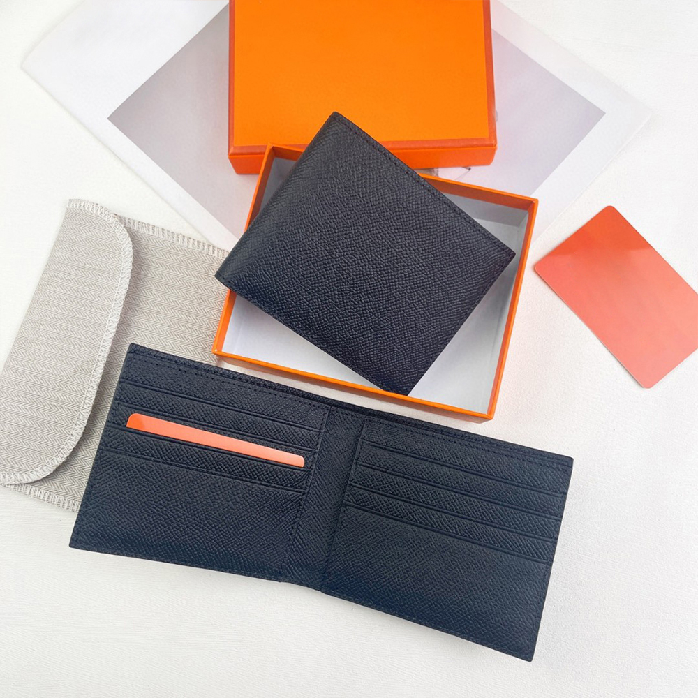 Genuine Leather Men's Wallet Luxury Designer Wallet Cardholder Euro Pound USD Pocket Coin purify High Quality Women's Wallet Credit Card ID Case with Box