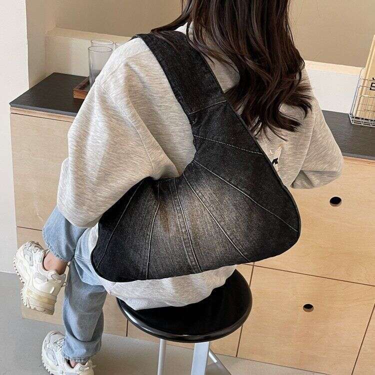 women handbag Do old retro 2025 new high-end denim armpit bag niche large capacity commuting shoulder bag