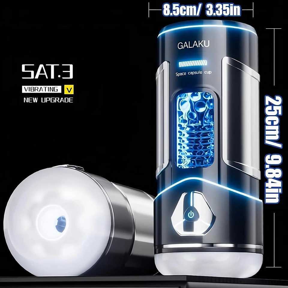 Bluetooth Fully Automatic Oral Vagina Male Masturbator Blowjob Pussy Stroker Sex Machine APP Masturbation Cup Sex Toys for MenXJ250524