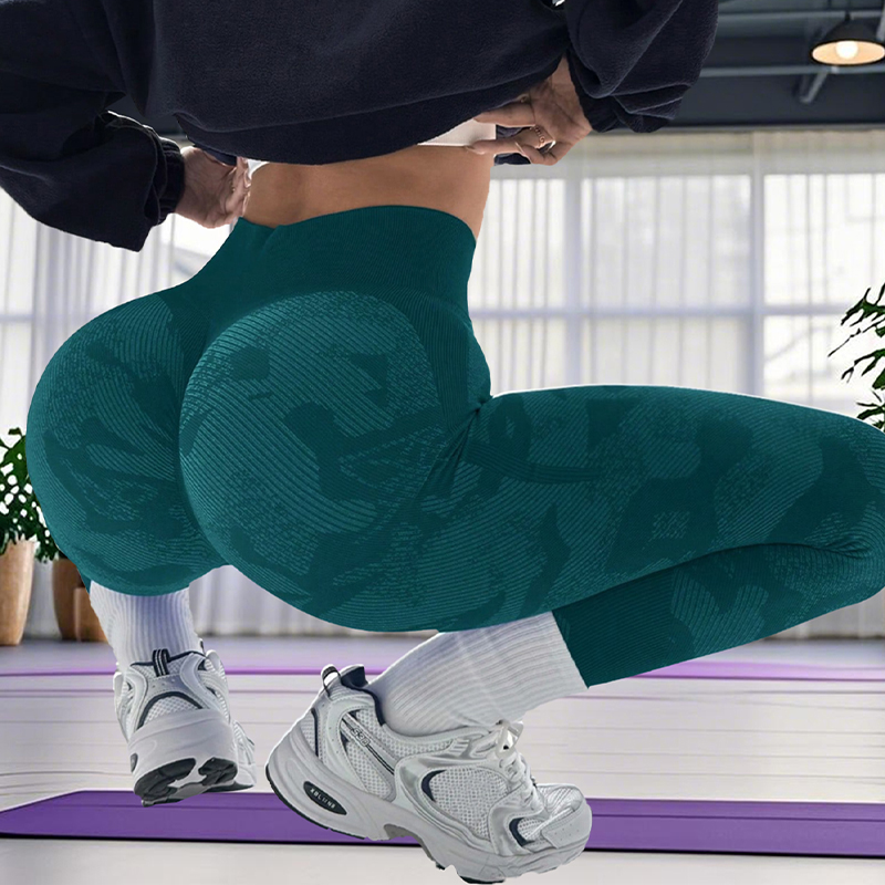 Full Length Breathable Sportswear: Camouflage Print Fitness Joggers Ideal For Any Exercise Routine