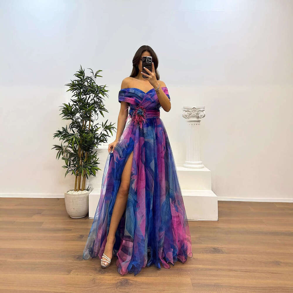 Maxi Dress Spring Summer New Mesh Printed Party INS Casual Fashion Women S Dress Floral Dress