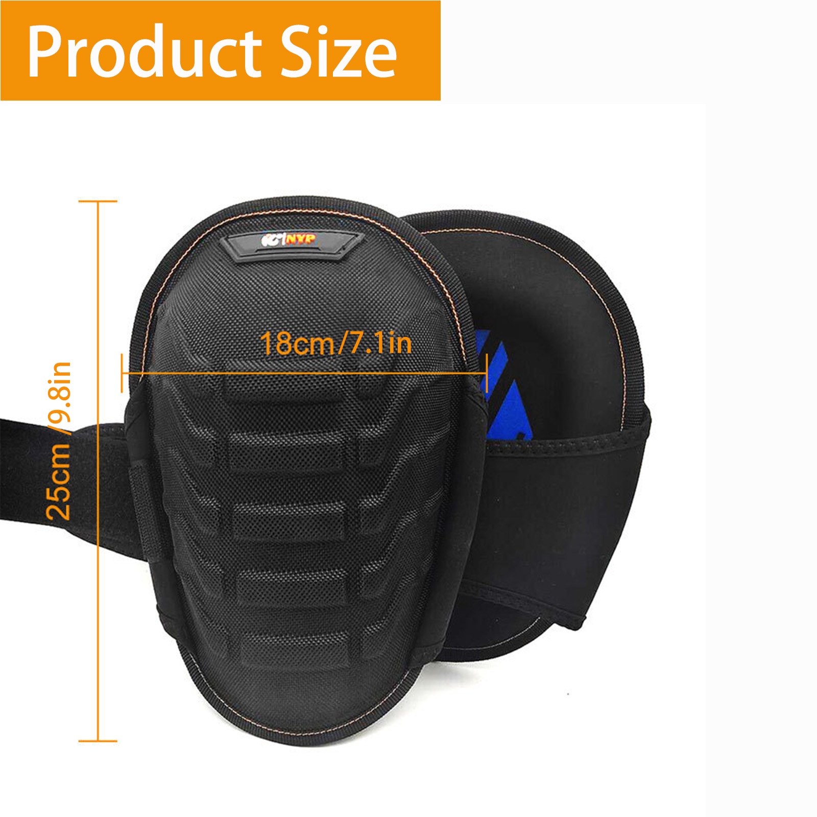 Comfortable Strapping Design for Secure Fit: Heavy-duty 1680D Oxford Fabric & Soft PU Cushioning Knee Guards