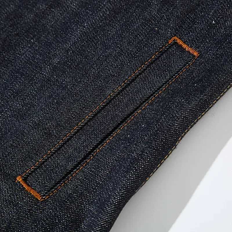 Mens Denim Jacket Japanese Retro Work Clothes Mens Jacket Casual Long Sleeve Lapel Single Breasted Outerwear Coats Cardigan Tops W250524