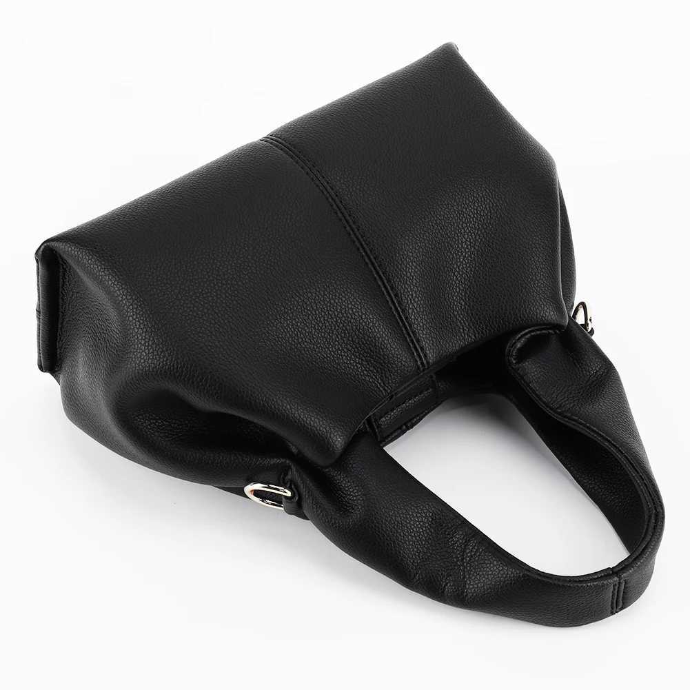 Dumpling Clutch Purse Solid Color Fashion Handbag with Removable Strap Retro Crossbody Bag PU Leather Top Handle Bag for Women W250527