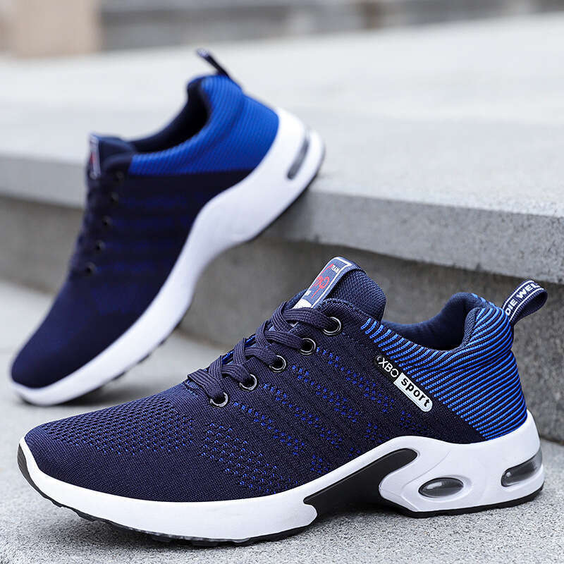 Lightweight And Wear-resistant Air Cushion Shoes, Casual Mesh Shoes, Running Shoes, Plus Size Men's Shoes, Summer Fly Woven Breathable Sports Des