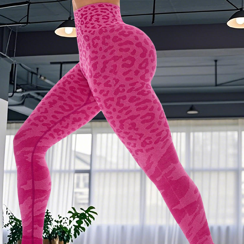Breathable Women's Leopard Print Active Pant - Moisture Wicking Jogging YOGA Trousers