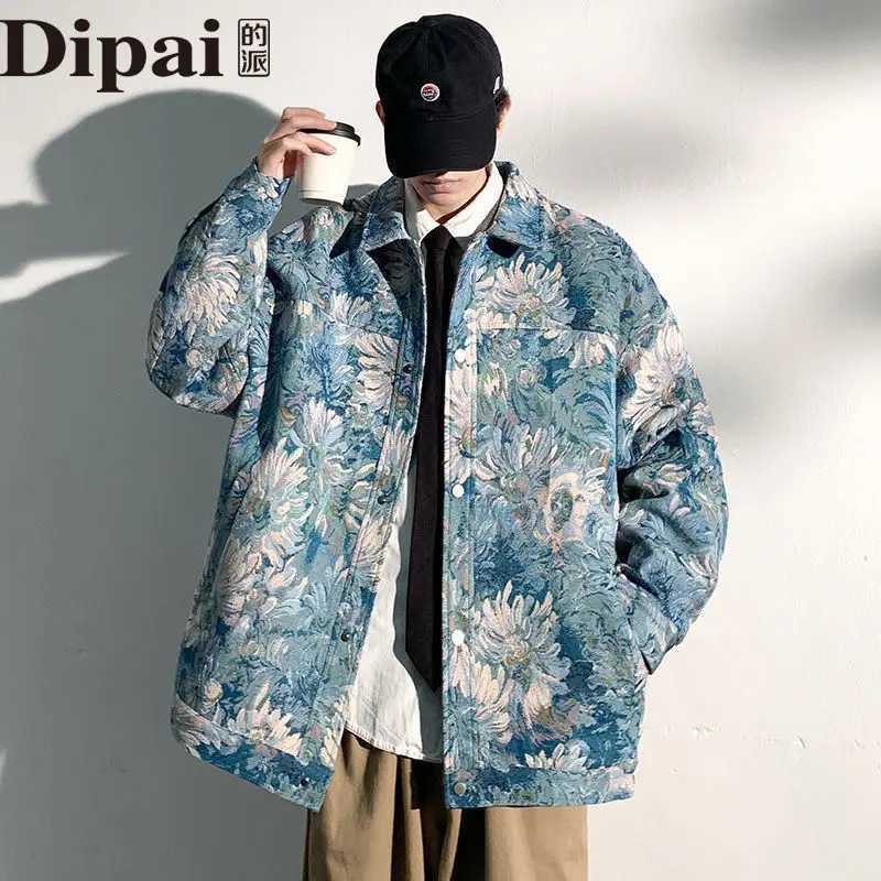New Thin Printed Jacket Men Casual Fashion Brand Trendy Versatile Baseball Wear W250524