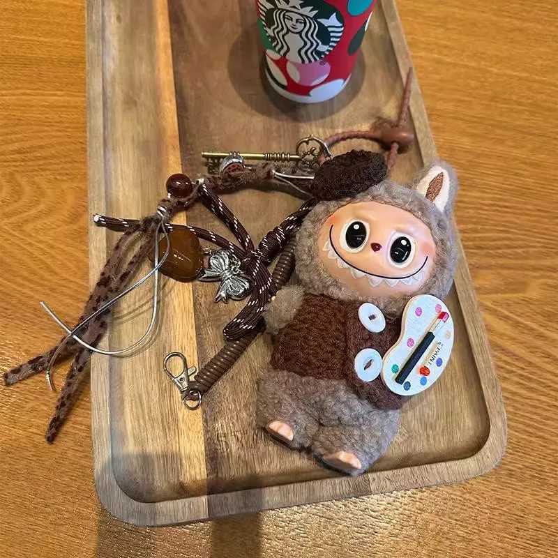 Labubu Pendant Doll Small Artist Shaping Camera Shaped Bag Decoration Kawaii Vinyl Doll Keychain Hanging Decoration XJ250524