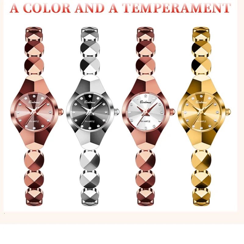 BINBOND Fashion Quartz Womens Watches Stainless Steel Strap Waterproof Elegant Lady Bracelet Watch Relogio Feminino 250603