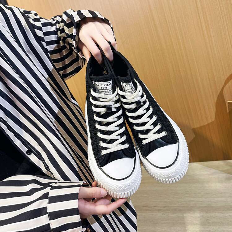 Breathable Mesh Shoes With High Top And Increased Height Inside White Shoes For Women Lightweight Soft Soled Shoes 2025 Summer New Versatile Thick Sol
