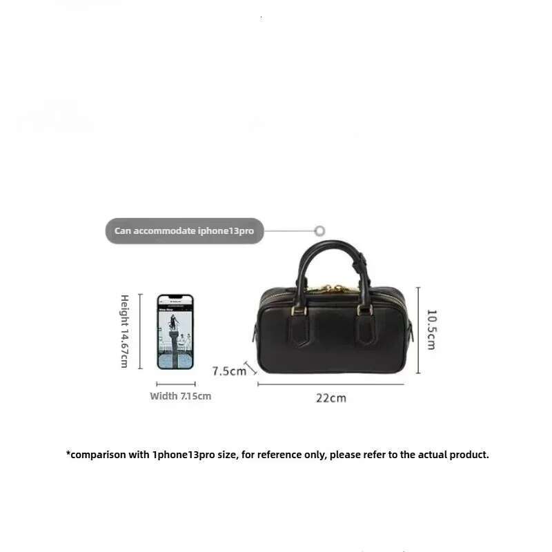 Arcadie Cowhide Top Handle Bag for Women Fashionable and Versatile Handbag High Definition Edition designer bag