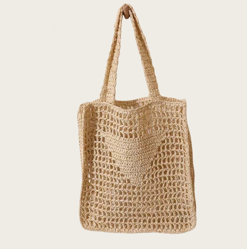 beach tote bag straw bag shopping designer bag high quality fashion woven summer black apricot outdoor travel large capacity linen skeleton handbag tote bags