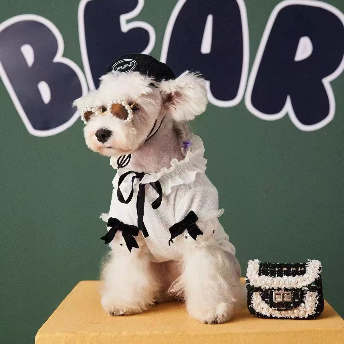 T00292 Autumn and winter dog clothes suspenders vest pet Schnauzer Yorkshire Maltese Teddy Bichon Pomeranian Shiba Inu